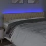 Cream fabric headboard with LED 200x7x78/88 cm by vidaXL, Headboards and footboards - Ref: Foro24-3121975, Price: 86,89 €, Di...
