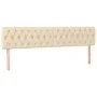 Cream fabric headboard with LED 200x7x78/88 cm by vidaXL, Headboards and footboards - Ref: Foro24-3121975, Price: 86,89 €, Di...