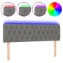 Dark gray fabric headboard with LED 160x7x78/88 cm by vidaXL, Headboards and footboards - Ref: Foro24-3121955, Price: 75,20 €...