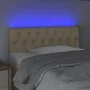 Kopfteil aus cremefarbenem Stoff mit LED 90x7x78/88 cm von vidaXL, Kopf- und Fußteile - Ref: Foro24-3121935, Preis: 53,98 €, ...