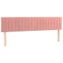 Cabecero con LED de terciopelo rosa 180x5x78/88 cm de vidaXL, Cabeceros y pies de cama - Ref: Foro24-3121915, Precio: 63,71 €...