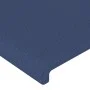 Headboard with LED lights blue fabric 200x5x118/128 cm by vidaXL, Headboards and footboards - Ref: Foro24-3122172, Price: 106...