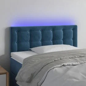 LED-Kopfteil aus blauem Samt, 100 x 5 x 78/88 cm von vidaXL, Kopf- und Fußteile - Ref: Foro24-3122092, Preis: 50,26 €, Rabatt: %