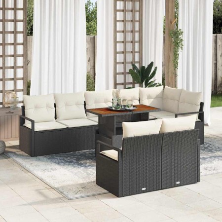 Conjunto de sofá de jardín 9 pcs Negro Poliratán en Sofás de exterior | Comprar online en Foru.es