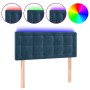 Cabecero con LED de terciopelo azul 100x5x78/88 cm de vidaXL, Cabeceros y pies de cama - Ref: Foro24-3122092, Precio: 46,89 €...