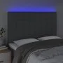 Kopfteil mit LED-Leuchten aus dunkelgrauem Stoff, 144 x 5 x 118/128 cm von vidaXL, Kopf- und Fußteile - Ref: Foro24-3122423, ...