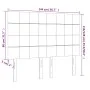 Kopfteil mit LED-Leuchten aus dunkelgrauem Stoff, 144 x 5 x 118/128 cm von vidaXL, Kopf- und Fußteile - Ref: Foro24-3122423, ...