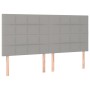 Cabecero con luces LED tela gris claro 180x5x118/128 cm de vidaXL, Cabeceros y pies de cama - Ref: Foro24-3122438, Precio: 11...