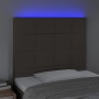 Cabecero con luces LED tela gris taupe 100x5x118/128 cm de vidaXL, Cabeceros y pies de cama - Ref: Foro24-3122418, Precio: 67...