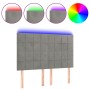 Cabecero con luces LED terciopelo gris claro 144x5x118/128 cm de vidaXL, Cabeceros y pies de cama - Ref: Foro24-3122472, Prec...