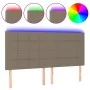 Cabecero con luces LED tela gris taupe 180x5x118/128 cm de vidaXL, Cabeceros y pies de cama - Ref: Foro24-3122442, Precio: 14...