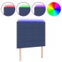 Cabecero con luces LED tela azul 90x5x118/128 cm de vidaXL, Cabeceros y pies de cama - Ref: Foro24-3122412, Precio: 63,91 €, ...