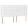 Cabecero con luces LED cuero sintético blanco 180x5x118/128 cm de vidaXL, Cabeceros y pies de cama - Ref: Foro24-3122527, Pre...