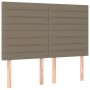 Cabecero con luces LED tela gris taupe 144x5x118/128 cm de vidaXL, Cabeceros y pies de cama - Ref: Foro24-3122566, Precio: 12...