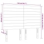 Cabecero con luces LED tela gris taupe 144x5x118/128 cm de vidaXL, Cabeceros y pies de cama - Ref: Foro24-3122566, Precio: 12...