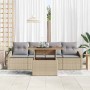 Conjunto de sofá de jardín 5 pcs Beige Poliratán en Sofás de exterior | Comprar online en Foru.es