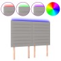 Cabecero con luces LED tela gris claro 144x5x118/128 cm de vidaXL, Cabeceros y pies de cama - Ref: Foro24-3122562, Precio: 12...