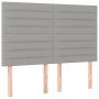Cabecero con luces LED tela gris claro 144x5x118/128 cm de vidaXL, Cabeceros y pies de cama - Ref: Foro24-3122562, Precio: 12...