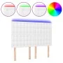 Headboard with LED lights white synthetic leather 144x5x118/128 cm by vidaXL, Headboards and footboards - Ref: Foro24-3122515...