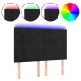 Cabecero con luces LED terciopelo negro 144x5x118/128 cm de vidaXL, Cabeceros y pies de cama - Ref: Foro24-3122614, Precio: 8...