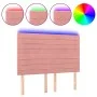 Pink velvet headboard with LED lights 144x5x118/128 cm by vidaXL, Headboards and footboards - Ref: Foro24-3122617, Price: 104...