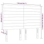Rosafarbenes Samtkopfteil mit LED-Leuchten, 144 x 5 x 118/128 cm von vidaXL, Kopf- und Fußteile - Ref: Foro24-3122617, Preis:...