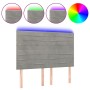 Cabecero con luces LED terciopelo gris claro 144x5x118/128 cm de vidaXL, Cabeceros y pies de cama - Ref: Foro24-3122612, Prec...