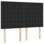Headboard with LED lights black synthetic leather 144x5x118/128 cm by vidaXL, Headboards and footboards - Ref: Foro24-3122514...