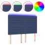 Cabecero con luces LED tela azul 144x5x118/128 cm de vidaXL, Cabeceros y pies de cama - Ref: Foro24-3122568, Precio: 119,84 €...