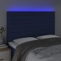 Cabecero con luces LED tela azul 144x5x118/128 cm de vidaXL, Cabeceros y pies de cama - Ref: Foro24-3122568, Precio: 119,84 €...