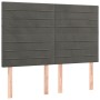 Cabecero con luces LED terciopelo gris oscuro 144x5x118/128 cm de vidaXL, Cabeceros y pies de cama - Ref: Foro24-3122613, Pre...