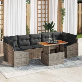 Conjunto de sofá de jardín con cojín 8 pcs Gris en Sofás de exterior | Comprar online en Foru.es