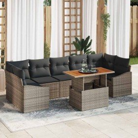 Conjunto de sofá de jardín con cojín 8 pcs Gris en Sofás de exterior | Comprar online en Foru.es
