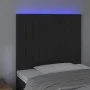 Kopfteil aus schwarzem Samt mit LED-Leuchten, 80 x 5 x 118/128 cm von vidaXL, Kopf- und Fußteile - Ref: Foro24-3122694, Preis...