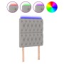 Cabecero con luces LED tela gris claro 80x7x118/128 cm de vidaXL, Cabeceros y pies de cama - Ref: Foro24-3122734, Precio: 79,...