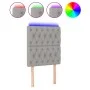 Cabecero con luces LED tela gris claro 80x7x118/128 cm de vidaXL, Cabeceros y pies de cama - Ref: Foro24-3122734, Precio: 78,...