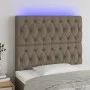 Cabecero con luces LED tela gris taupe 100x7x118/128 cm de vidaXL, Cabeceros y pies de cama - Ref: Foro24-3122754, Precio: 97...