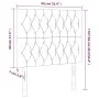 Cabecero con luces LED tela negro 90x7x118/128 cm de vidaXL, Cabeceros y pies de cama - Ref: Foro24-3122744, Precio: 73,80 €,...
