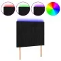 Black velvet headboard with LED lights 90x5x118/128 cm by vidaXL, Headboards and footboards - Ref: Foro24-3122700, Price: 74,...