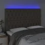 Headboard with LED lights taupe gray fabric 160x7x118/128 cm by vidaXL, Headboards and footboards - Ref: Foro24-3122770, Pric...