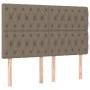 Headboard with LED lights taupe gray fabric 160x7x118/128 cm by vidaXL, Headboards and footboards - Ref: Foro24-3122770, Pric...