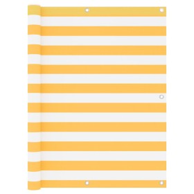 Toldo para balcón tela oxford blanco y amarillo 120x300 cm en Sombrillas | Comprar online en Foru.es