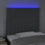 Headboard with LED lights dark gray fabric 90x5x118/128 cm by vidaXL, Headboards and footboards - Ref: Foro24-3122645, Price:...
