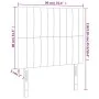Headboard with LED lights dark gray fabric 90x5x118/128 cm by vidaXL, Headboards and footboards - Ref: Foro24-3122645, Price:...