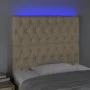 Kopfteil mit LED-Leuchten, cremefarbener Stoff, 100 x 7 x 118/128 cm von vidaXL, Kopf- und Fußteile - Ref: Foro24-3122755, Pr...