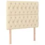 Cabecero con luces LED tela crema 100x7x118/128 cm de vidaXL, Cabeceros y pies de cama - Ref: Foro24-3122755, Precio: 90,47 €...