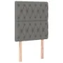 Headboard with LED lights dark gray fabric 80x7x118/128 cm by vidaXL, Headboards and footboards - Ref: Foro24-3122735, Price:...