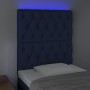 Cabecero con luces LED tela azul 80x7x118/128 cm de vidaXL, Cabeceros y pies de cama - Ref: Foro24-3122740, Precio: 80,01 €, ...