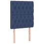 Headboard with LED lights blue fabric 80x7x118/128 cm by vidaXL, Headboards and footboards - Ref: Foro24-3122740, Price: 78,7...