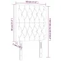 Headboard with LED lights blue fabric 80x7x118/128 cm by vidaXL, Headboards and footboards - Ref: Foro24-3122740, Price: 78,7...